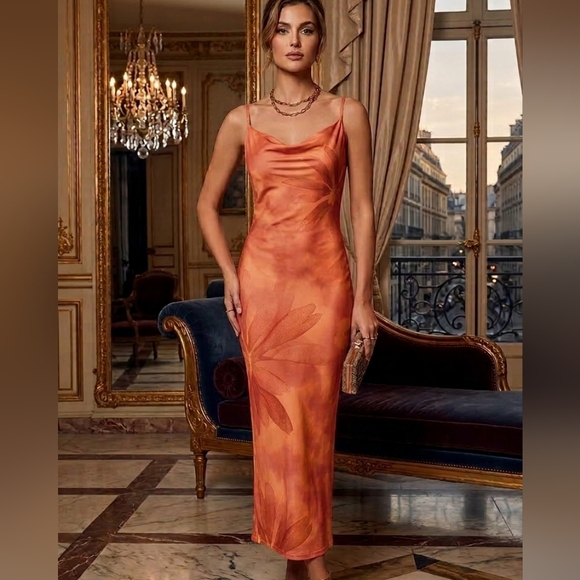 SHEIN Dresses & Skirts - SHEIN Orange Maxi Dress